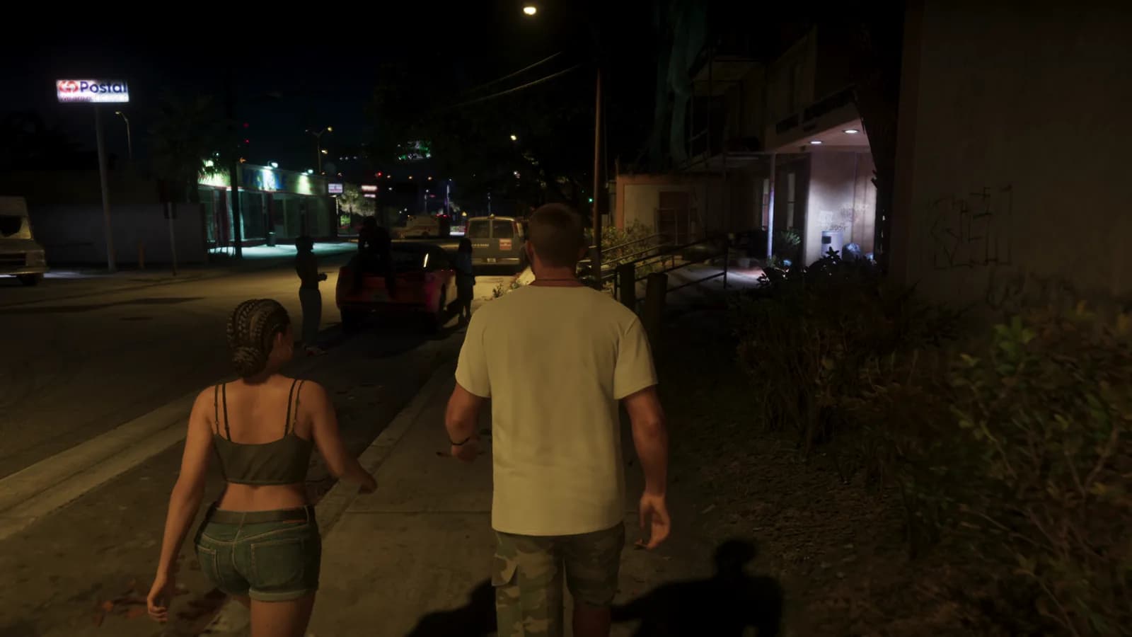 Jason and Lucia approach the stash house — GTA VI