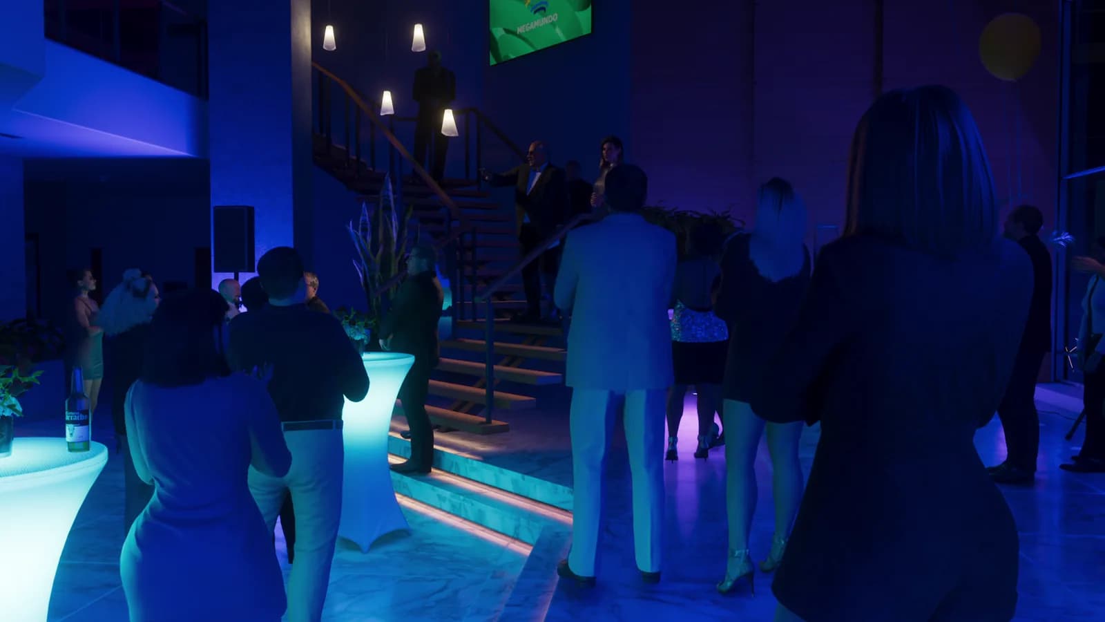 A dense crowd at the party — GTA VI