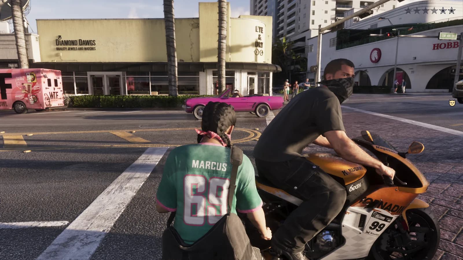 Jason rides a motorcycle — GTA VI