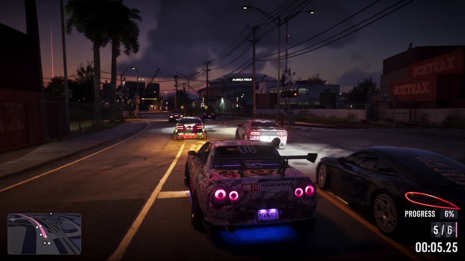 A night street race in Vice City — GTA VI